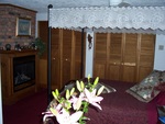 The Burgundy Whirlpool Suite, Fireplace