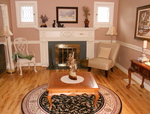 Lounge area with fireplace